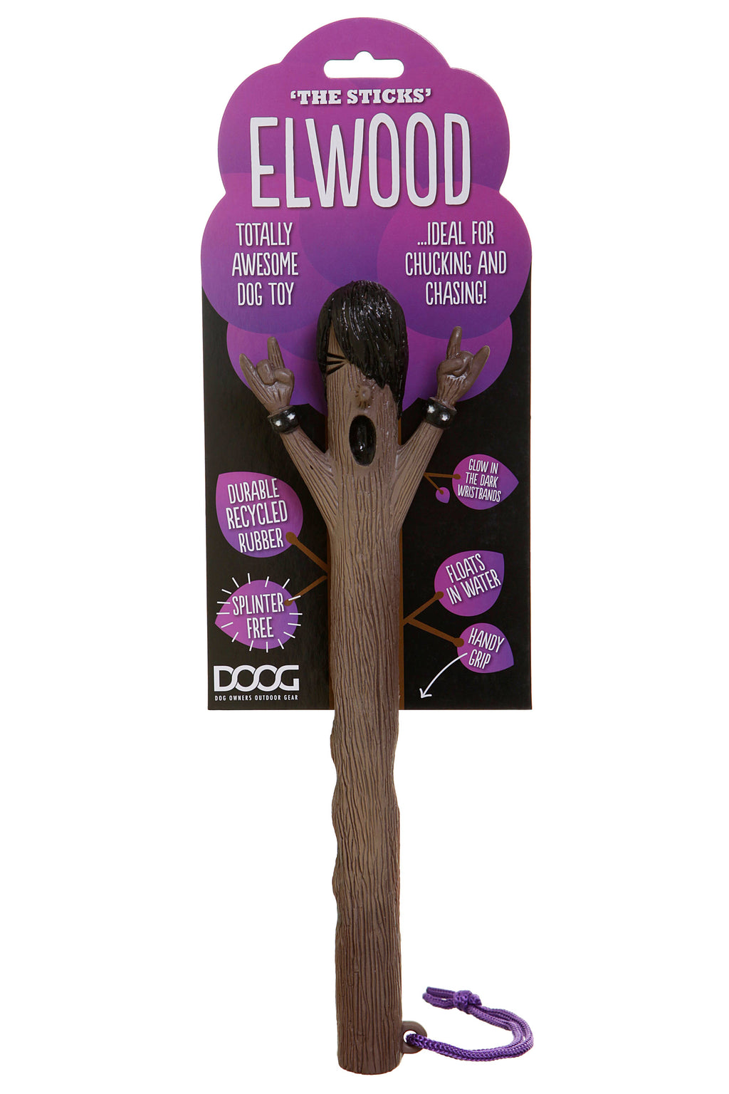 DOOG Elwood Recycled Rubber Dog Fetch Stick Toy