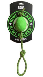 KIWI Walker EGG Dog Toy with Rope for Fetch and Tug