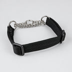 Chain Half-Check Dog Collar with Soft Webbing